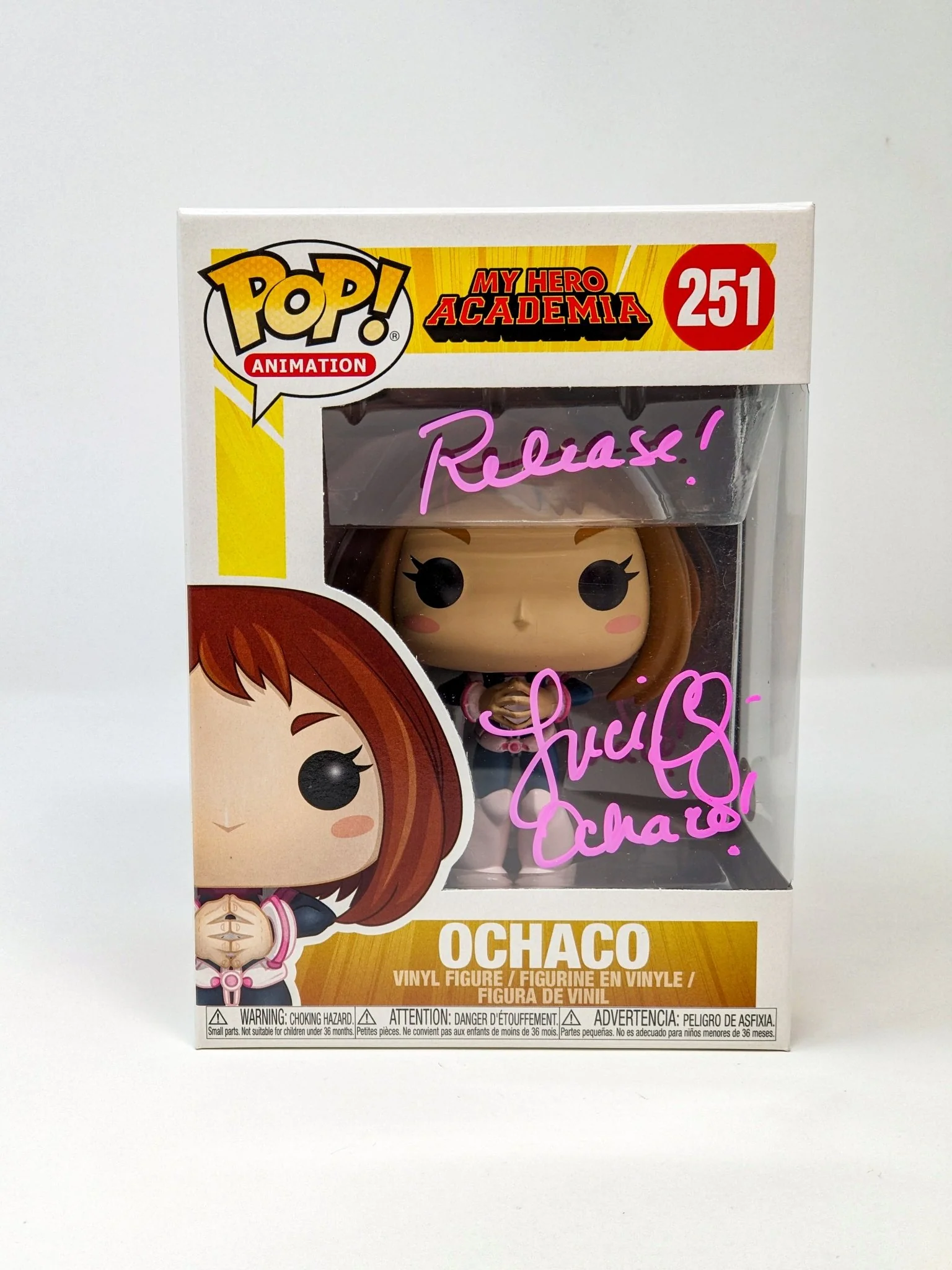 Luci Christian My Hero Academia Ochaco #251 Signed Funko Pop JSA Certified Autograph - Image 8
