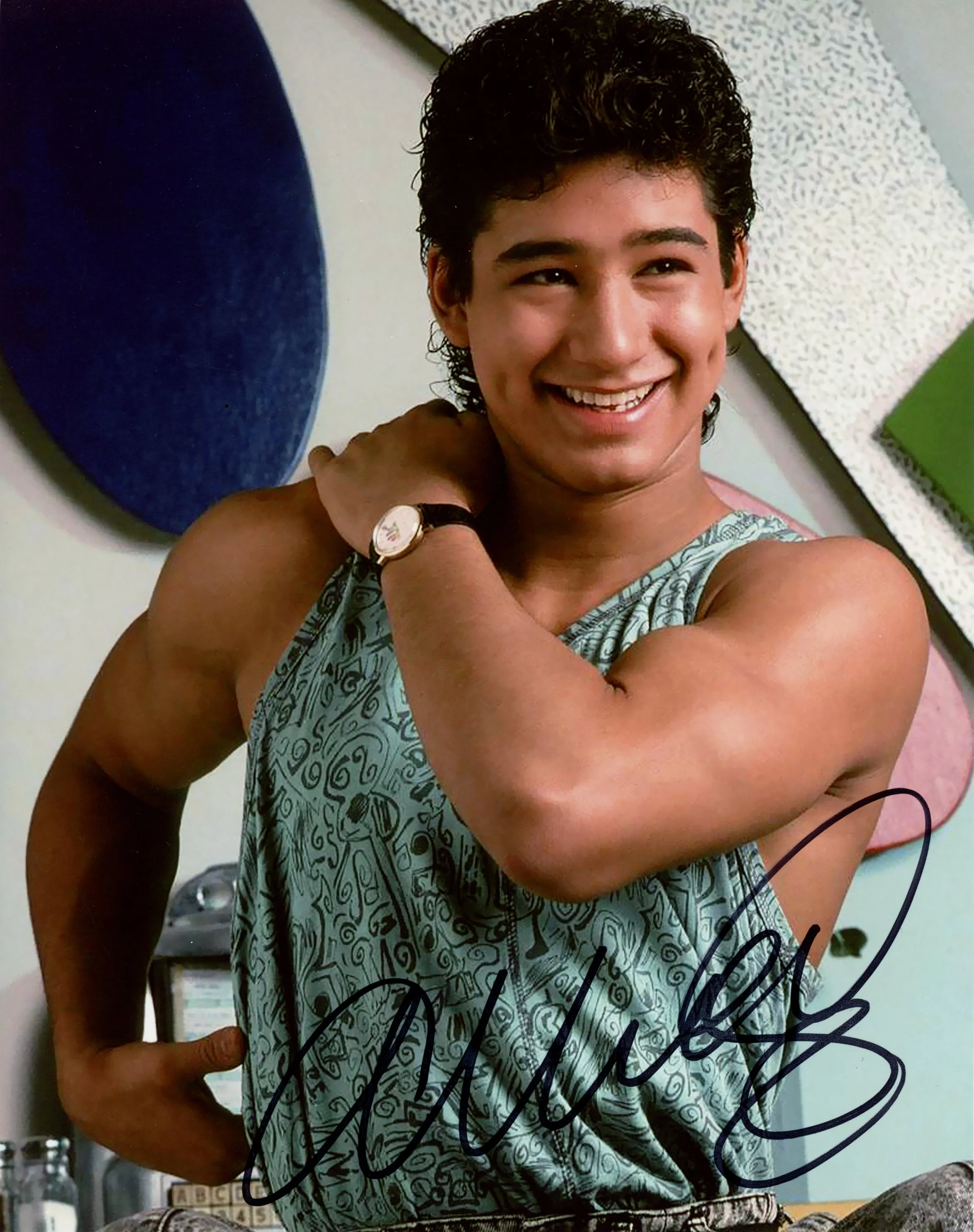 Mario Lopez Saved by the Bell 8x10 Signed Photo JSA Certified Autograph