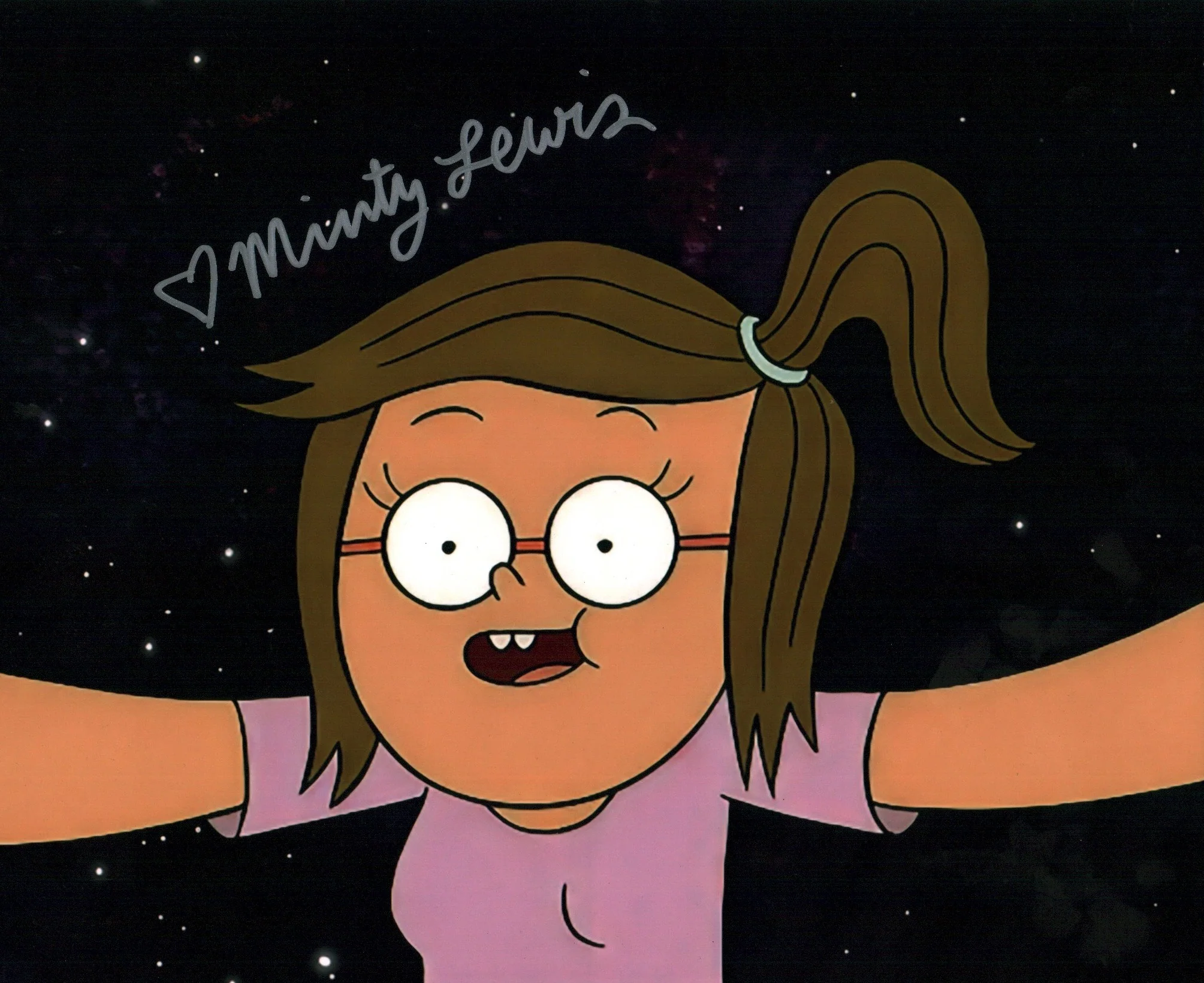Minty Lewis Regular Show 11x14 Signed Photo Poster JSA Certified Autograph
