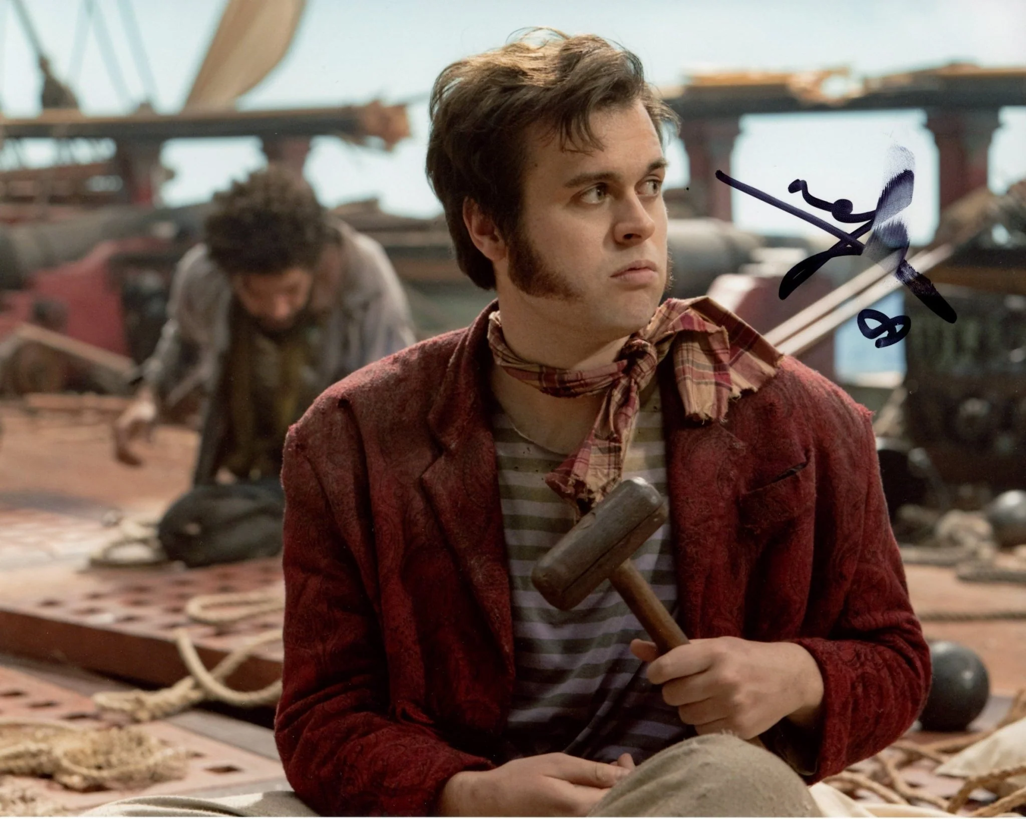 Nathan Foad Our Flag Means Death 8x10 Signed Photo (Smudged) JSA Certified Autograph