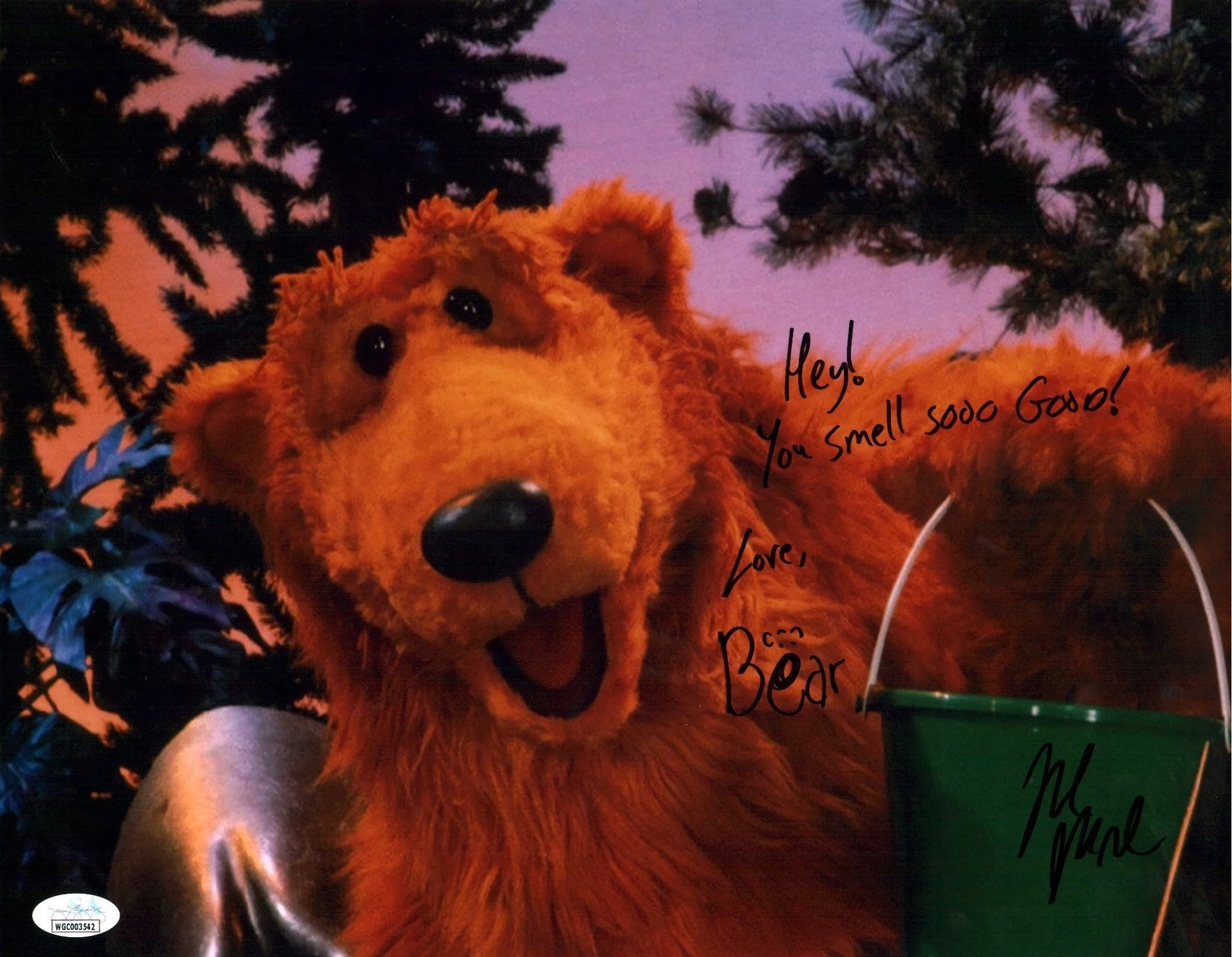 Noel MacNeal Bear in the Big Blue House 11x17 Photo Poster Signed Autograph JSA Certified