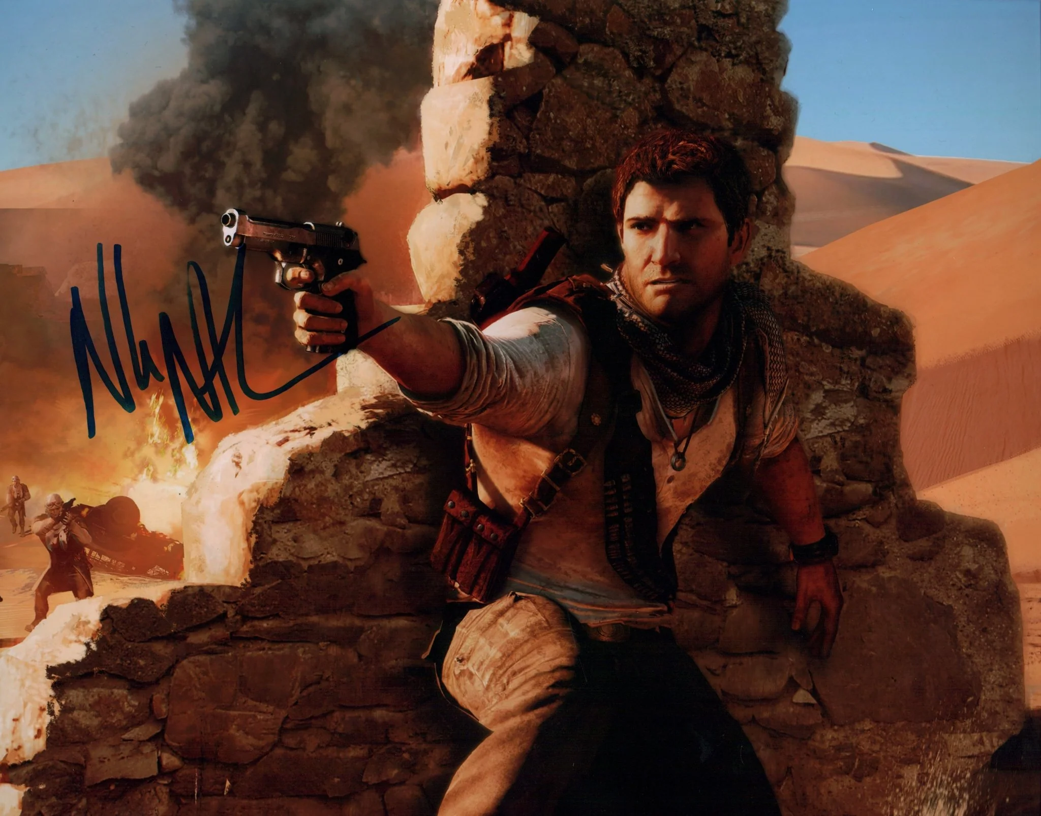 Nolan North Uncharted 11x14 Signed Photo Poster JSA Certified Autograph