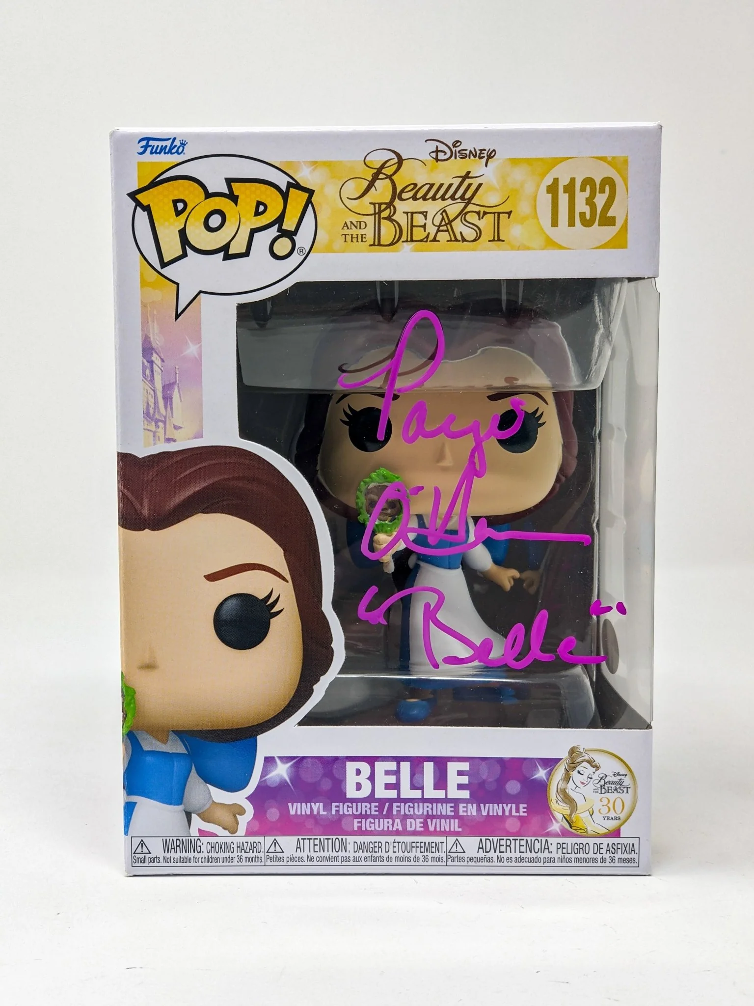 Paige O'Hara Disney Beauty and the Beast Belle #1132 Signed Funko Pop JSA Certified Autograph - Image 3