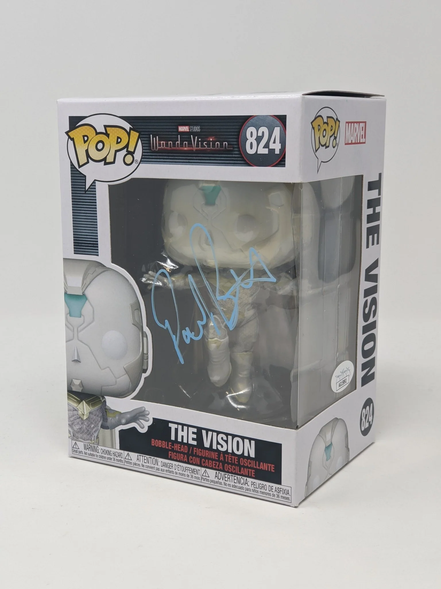 Paul Bettany Marvel WandaVision The Vision #824 Signed Funko Pop JSA Certified Autograph