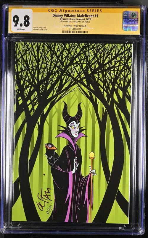 Disney Villains Maleficent #1 GalaxyCon Exclusive Duarte Virgin Variant CGC Signature Series 9.8 - Image 2