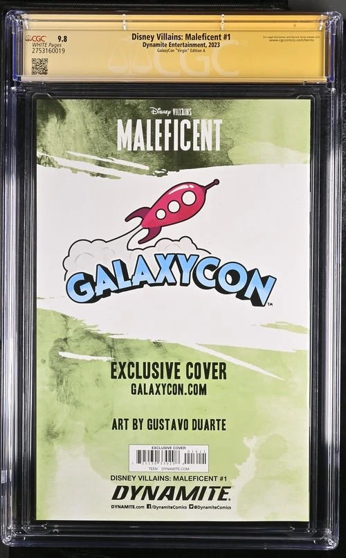 Disney Villains Maleficent #1 GalaxyCon Exclusive Duarte Virgin Variant CGC Signature Series 9.8 - Image 3