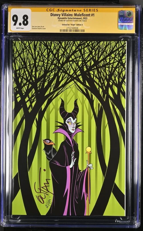 Disney Villains Maleficent #1 GalaxyCon Exclusive Duarte Virgin Variant CGC Signature Series 9.8 - Image 4