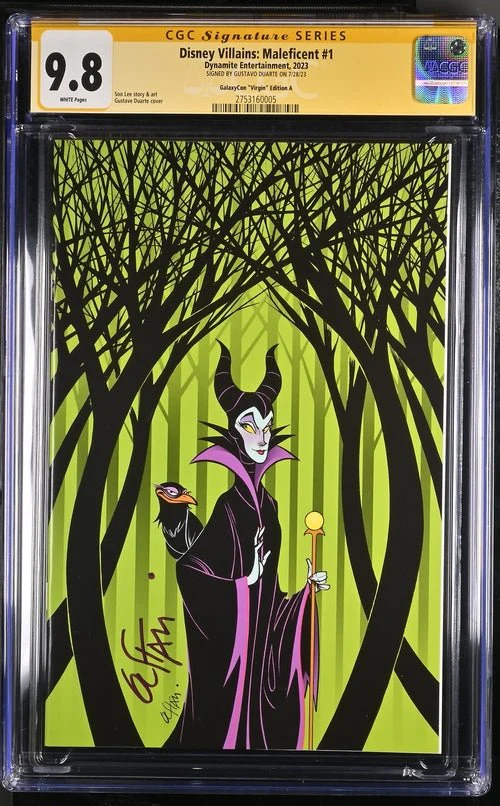 Disney Villains Maleficent #1 GalaxyCon Exclusive Duarte Virgin Variant CGC Signature Series 9.8 - Image 6