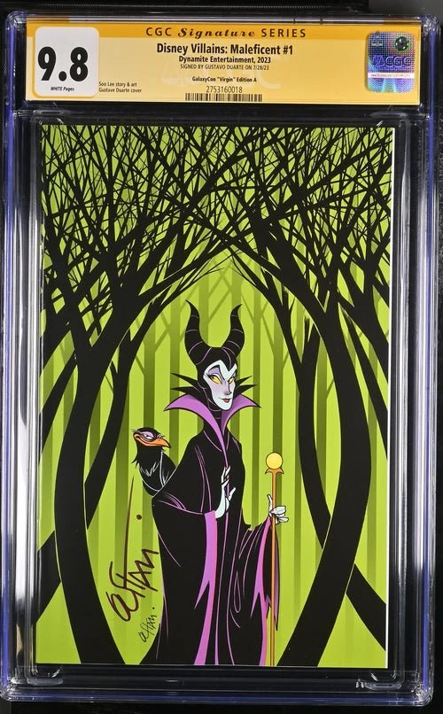 Disney Villains Maleficent #1 GalaxyCon Exclusive Duarte Virgin Variant CGC Signature Series 9.8 - Image 8