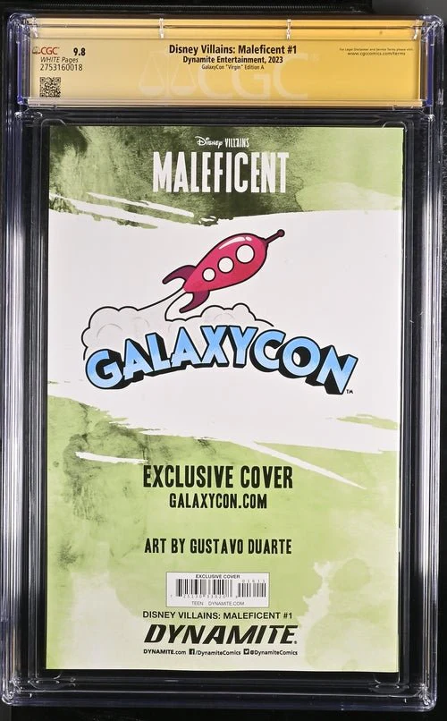 Disney Villains Maleficent #1 GalaxyCon Exclusive Duarte Virgin Variant CGC Signature Series 9.8 - Image 9