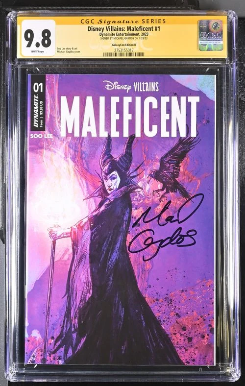 Disney Villains Maleficent #1 GalaxyCon Exclusive Gaydos Variant CGC Signature Series 9.8 Signed by Michael Gaydos - Image 28