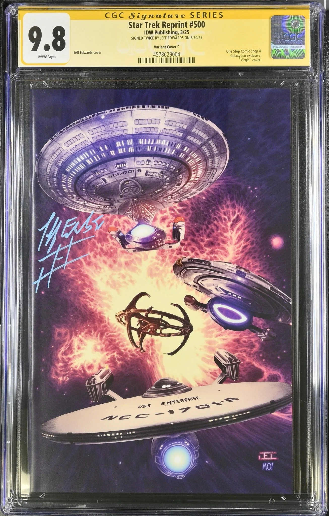 STAR TREK #500 "STAND OFF AT DS9" GALAXYCON VARIANT CGC SS 9.8 Signed by: Jeff Edwards - Image 4