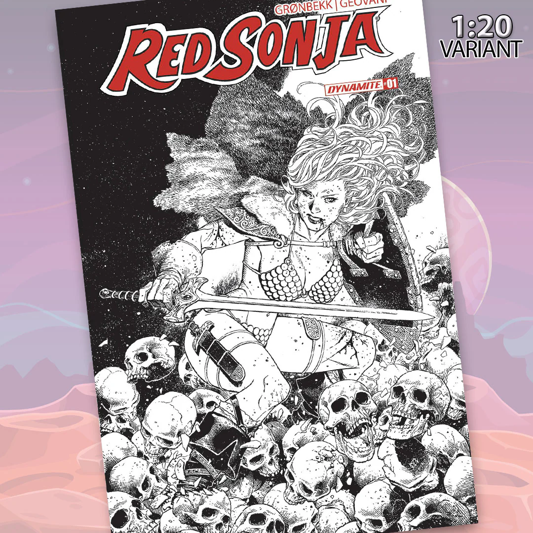 Red Sonja #1 Cover T Cheung 1:20 Line Art Variant Comic Book