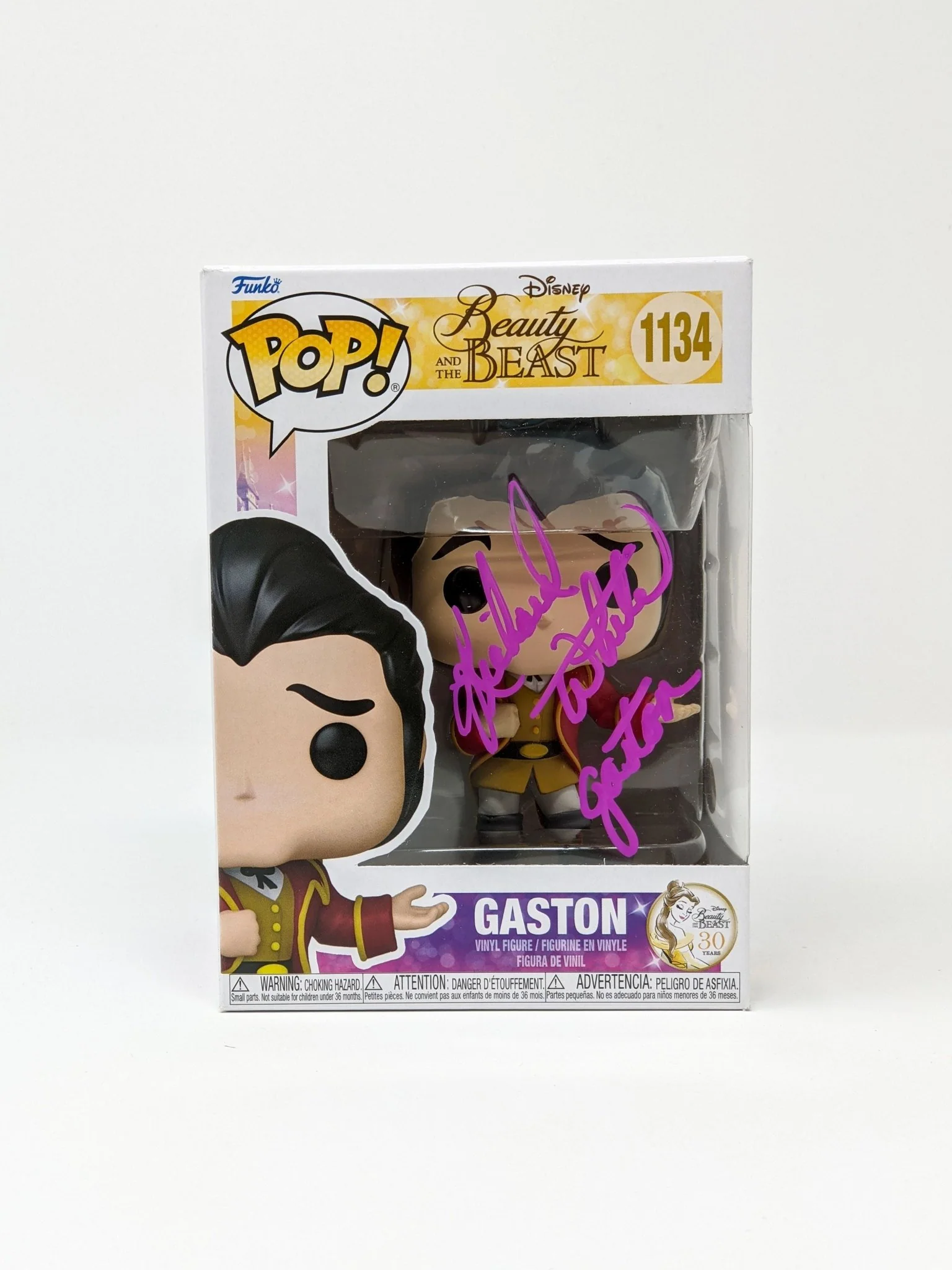 Richard White Disney Beauty and the Beast Gaston #1134 Signed Funko Pop JSA Certified Autograph - Image 6
