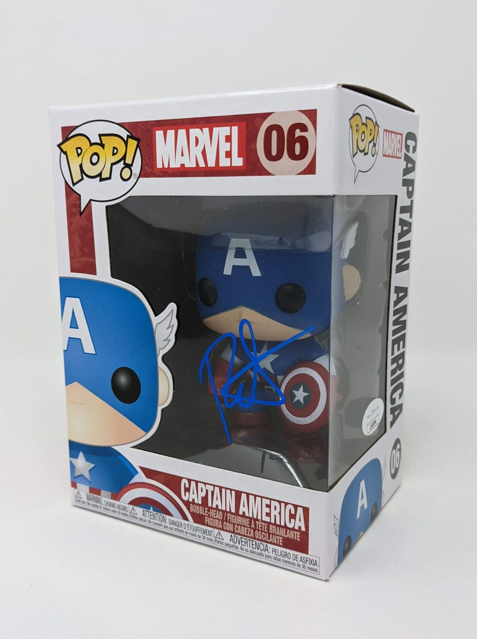 Roger Craig Smith Marvel Captain America #06 Signed Funko Pop JSA Autograph