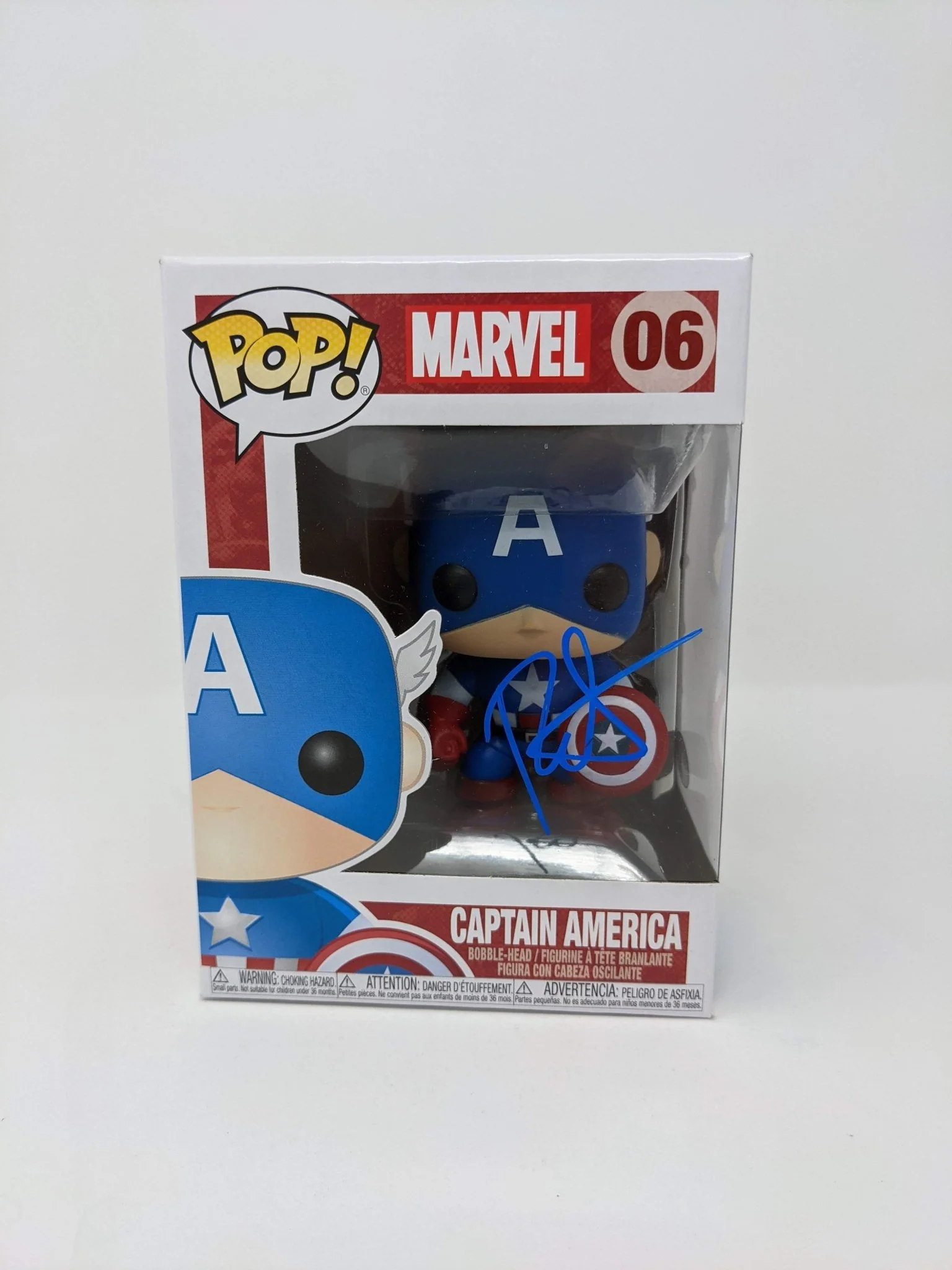 Roger Craig Smith Marvel Captain America #06 Signed Funko Pop JSA Autograph - Image 2