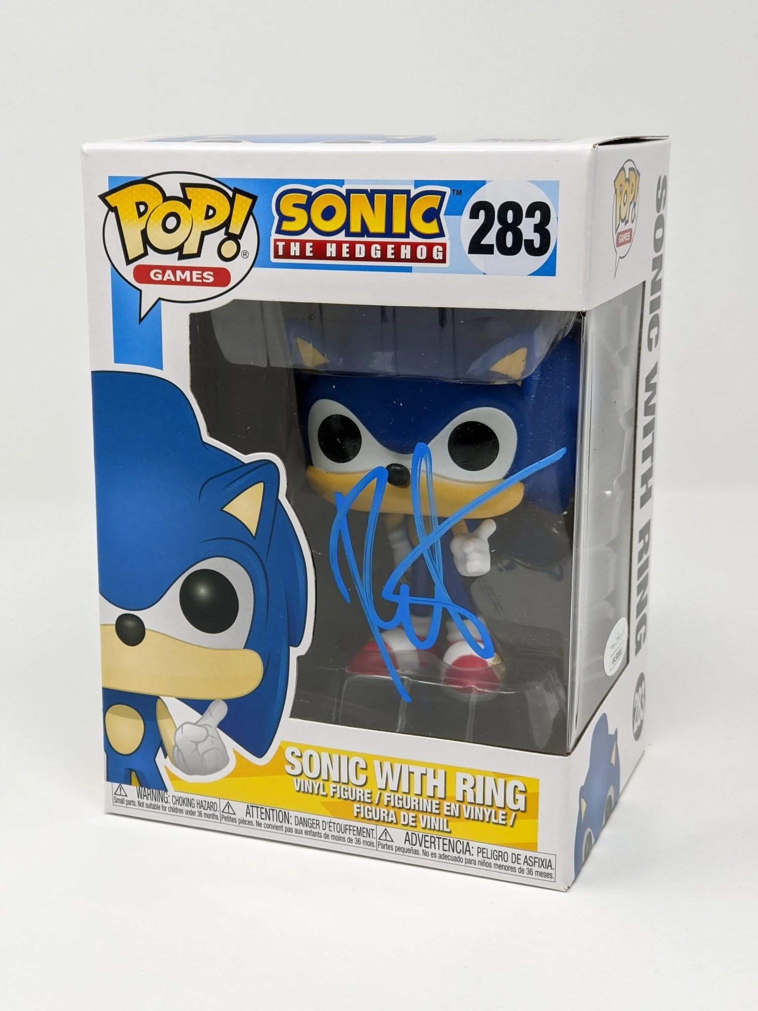 Roger Craig Smith Sonic the Hedgehog with Ring #283 Signed Funko Pop JSA Autograph