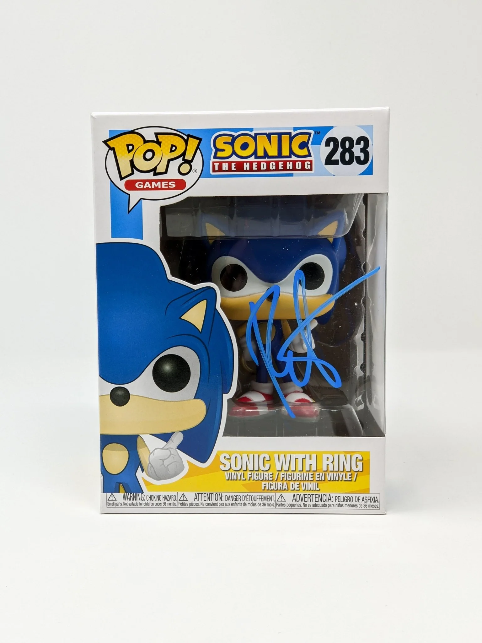 Roger Craig Smith Sonic the Hedgehog with Ring #283 Signed Funko Pop JSA Autograph - Image 2