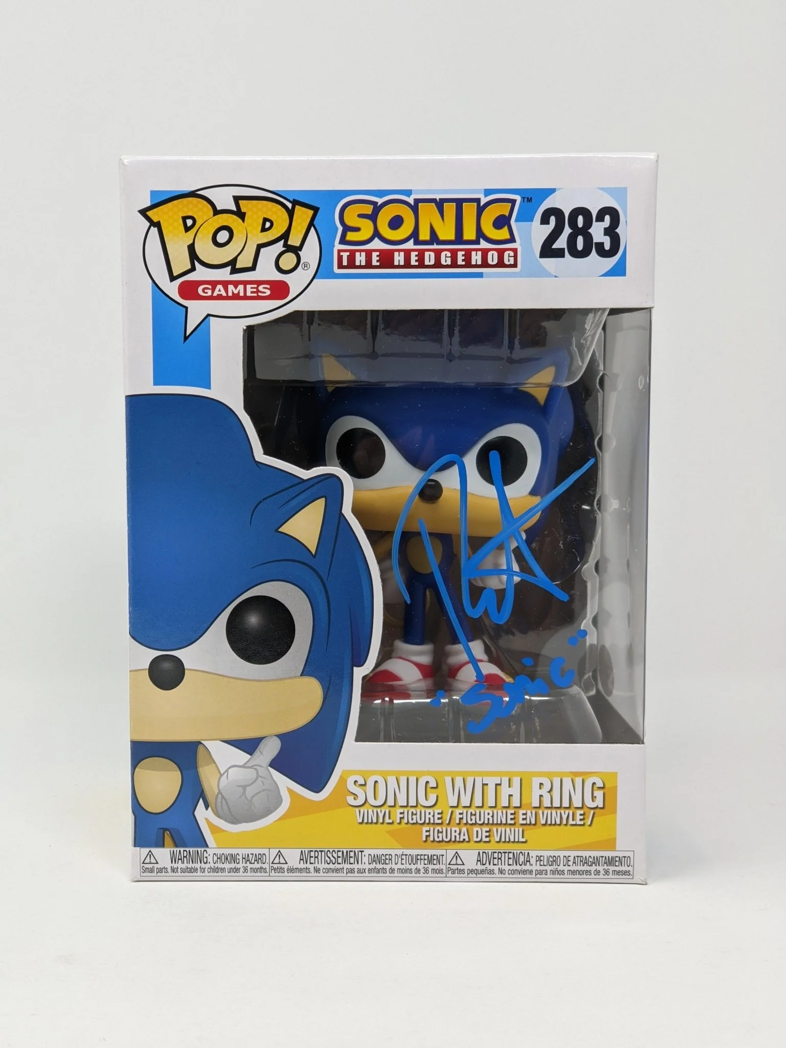 Roger Craig Smith Sonic the Hedgehog with Ring #283 Signed Funko Pop JSA Autograph - Image 3