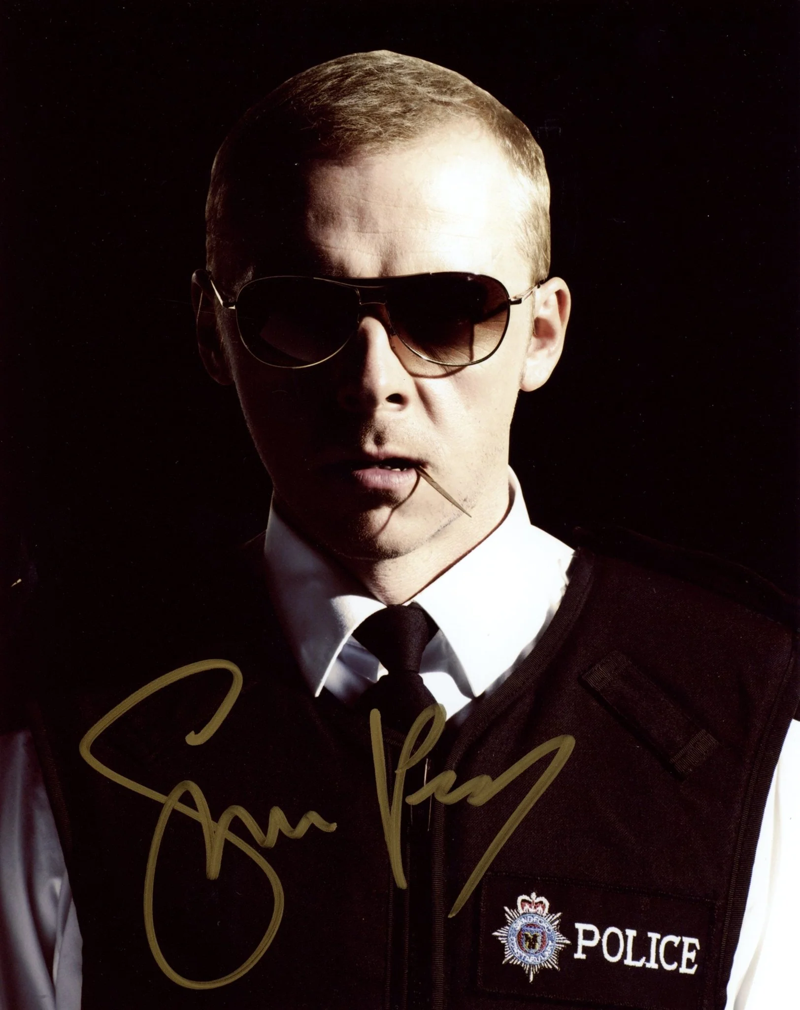 Simon Pegg Hot Fuzz 8x10 Signed Photo JSA Certified Autograph
