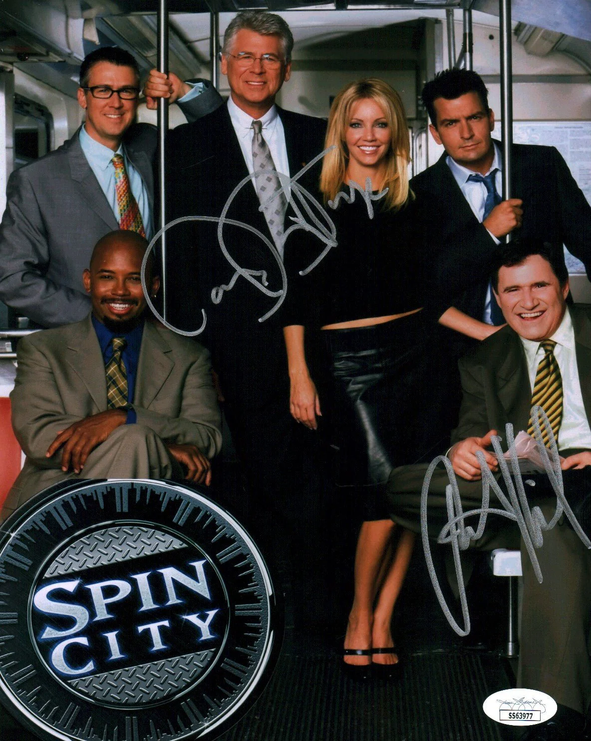 Spin City 8x10 Bostwick, Kind Signed Cast Photo JSA Certified Autograph