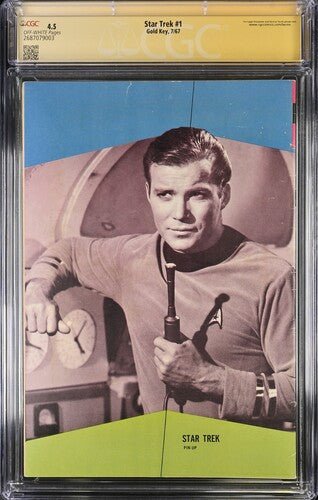 Star Trek #1 Gold Key CGC Signature Series 4.5 Signed William Shatner, Walter Koenig, George Takei - Image 3
