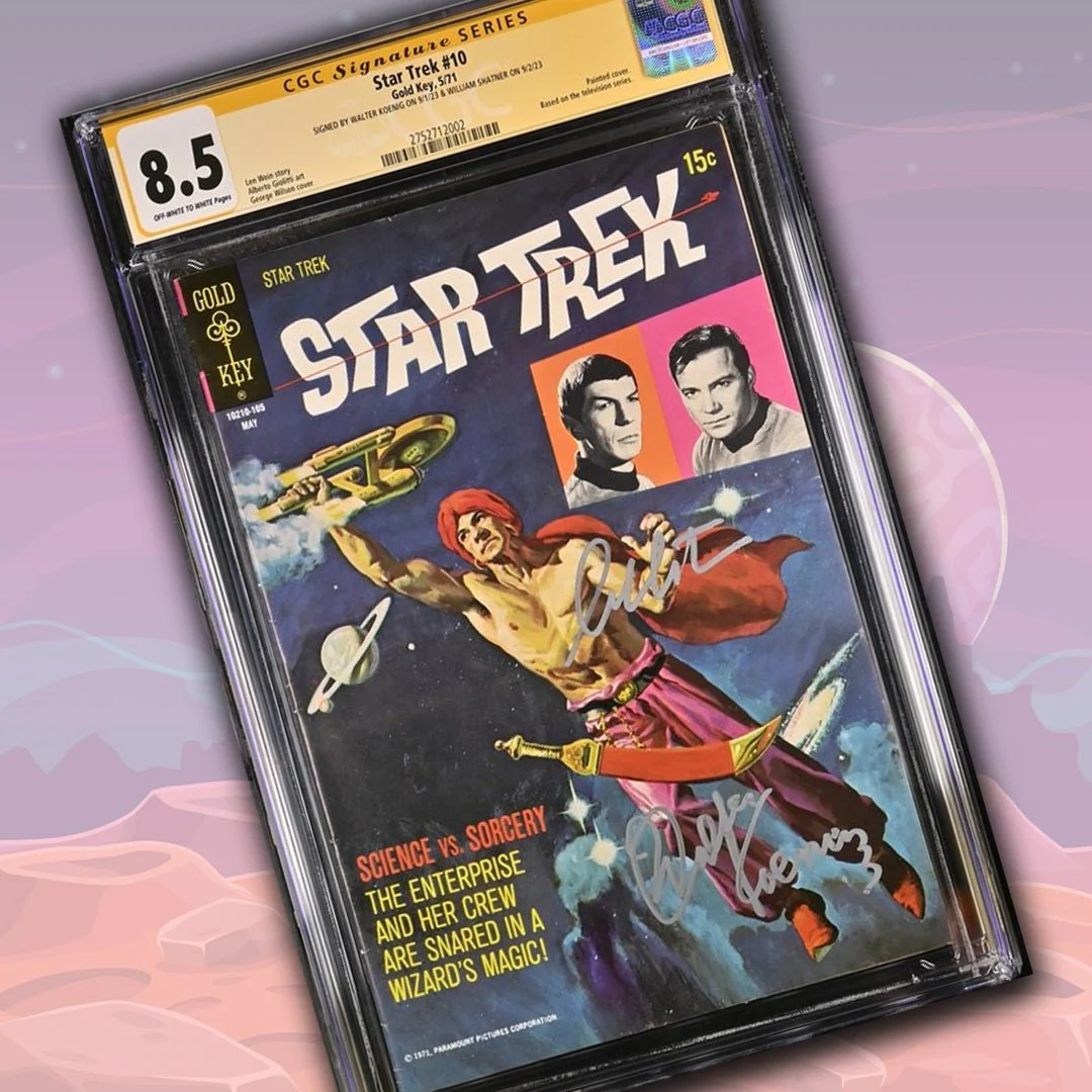 Star Trek #10 Gold Key CGC Signature Series 8.5 Cast x2 Signed Koenig, Shatner