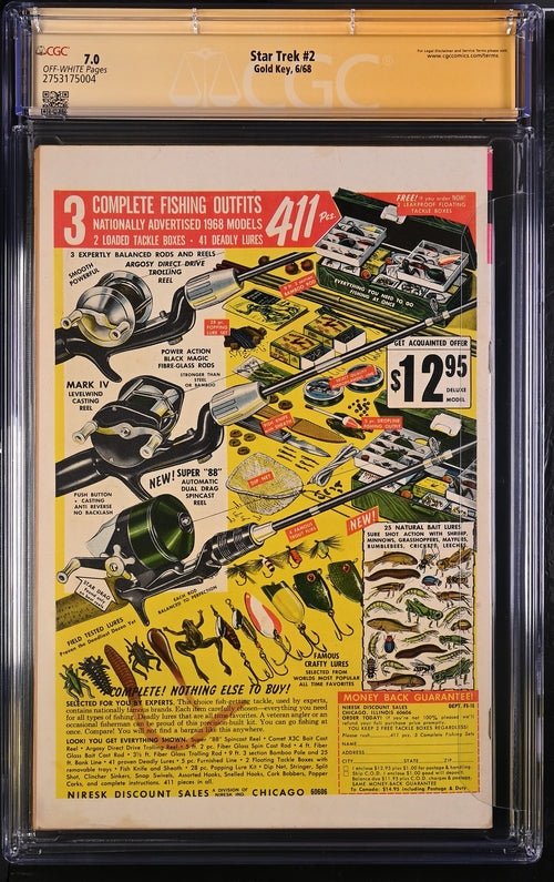 Star Trek #2 Gold Key CGC Signature Series 7.0 Cast x2 Signed Koenig, Shatner - Image 3