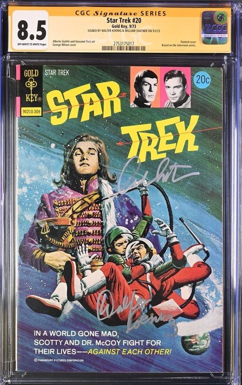 Star Trek #20 Gold Key CGC Signature Series 8.5 Cast x2 Signed Koenig, Shatner - Image 2