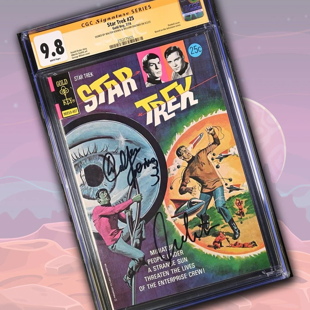 Star Trek #25 Gold Key CGC Signature Series 9.8 Cast x2 Signed Koenig, Shatner