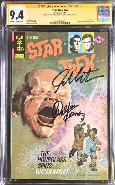 Star Trek #42 Gold Key CGC Signature Series 9.4 Cast x2 Signed Koenig, Shatner - Image 2