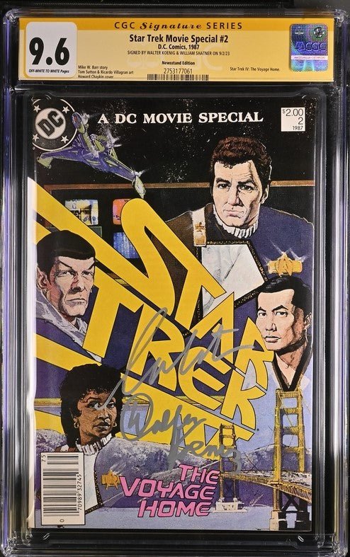 Star Trek Movie Special #2 DC Comics Newsstand Edition CGC Signature Series 9.6 Cast x2 Signed Koenig, Shatner - Image 2