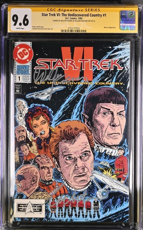 Star Trek VI: The Undiscovered Country #1 DC Comics CGC Signature Series 9.6 Cast x2 Signed Koenig, Shatner - Image 4