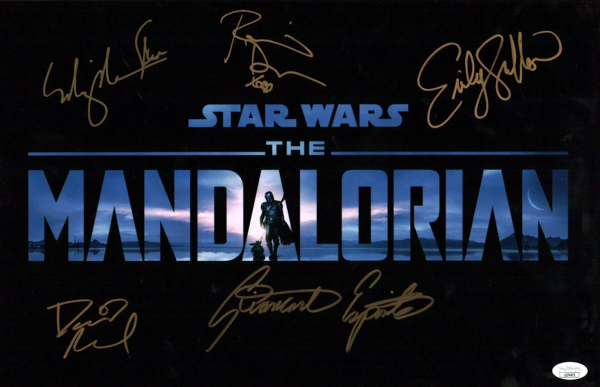 Star Wars The Mandalorian 11x17 Photo Poster Signed Autograph Acord Dawson Esposito Swallow Wen JSA Certified Autograph - Image 11