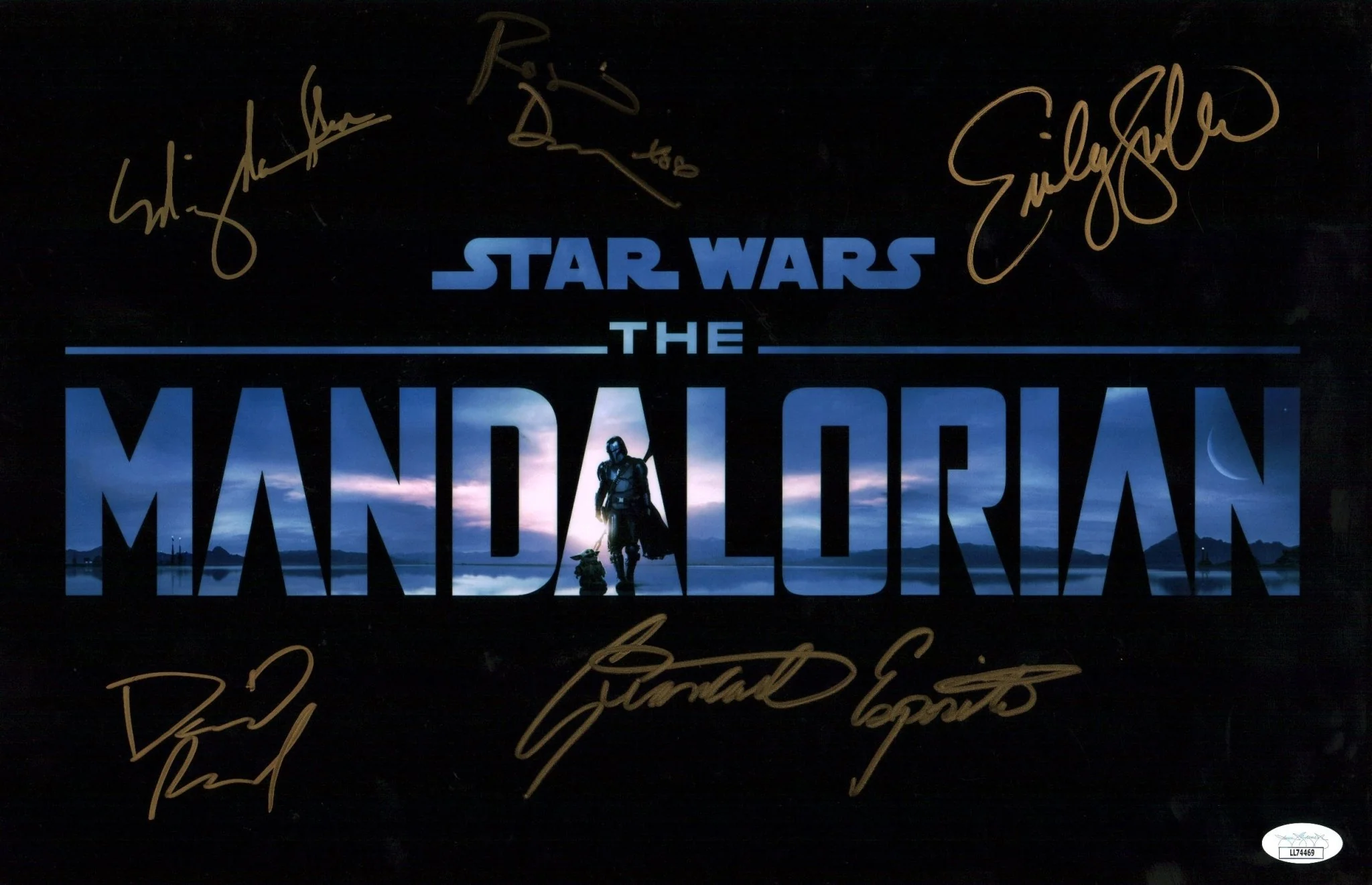 Star Wars The Mandalorian 11x17 Photo Poster Signed Autograph Acord Dawson Esposito Swallow Wen JSA Certified Autograph - Image 13