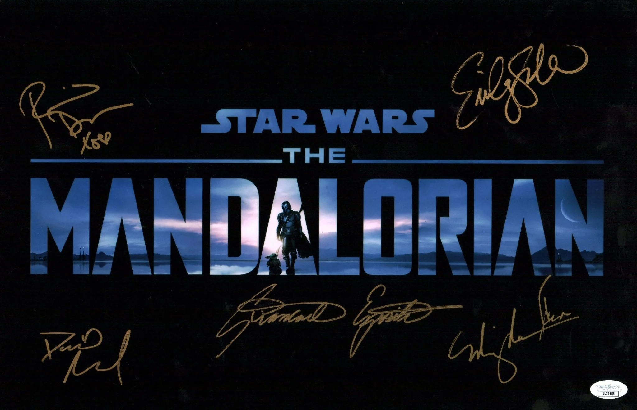 Star Wars The Mandalorian 11x17 Photo Poster Signed Autograph Acord Dawson Esposito Swallow Wen JSA Certified Autograph - Image 16