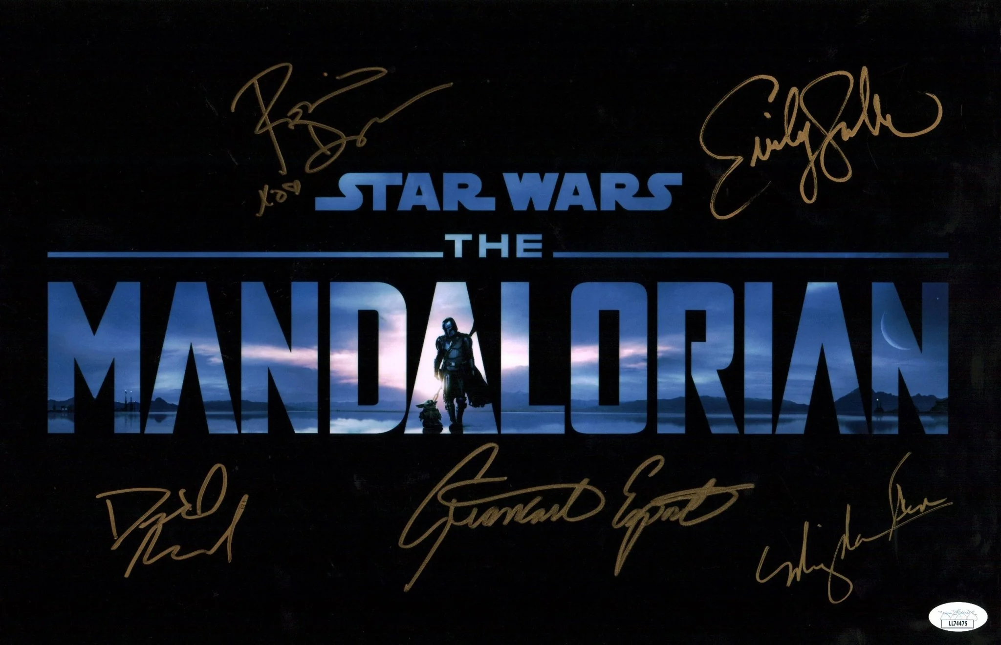 Star Wars The Mandalorian 11x17 Photo Poster Signed Autograph Acord Dawson Esposito Swallow Wen JSA Certified Autograph - Image 4