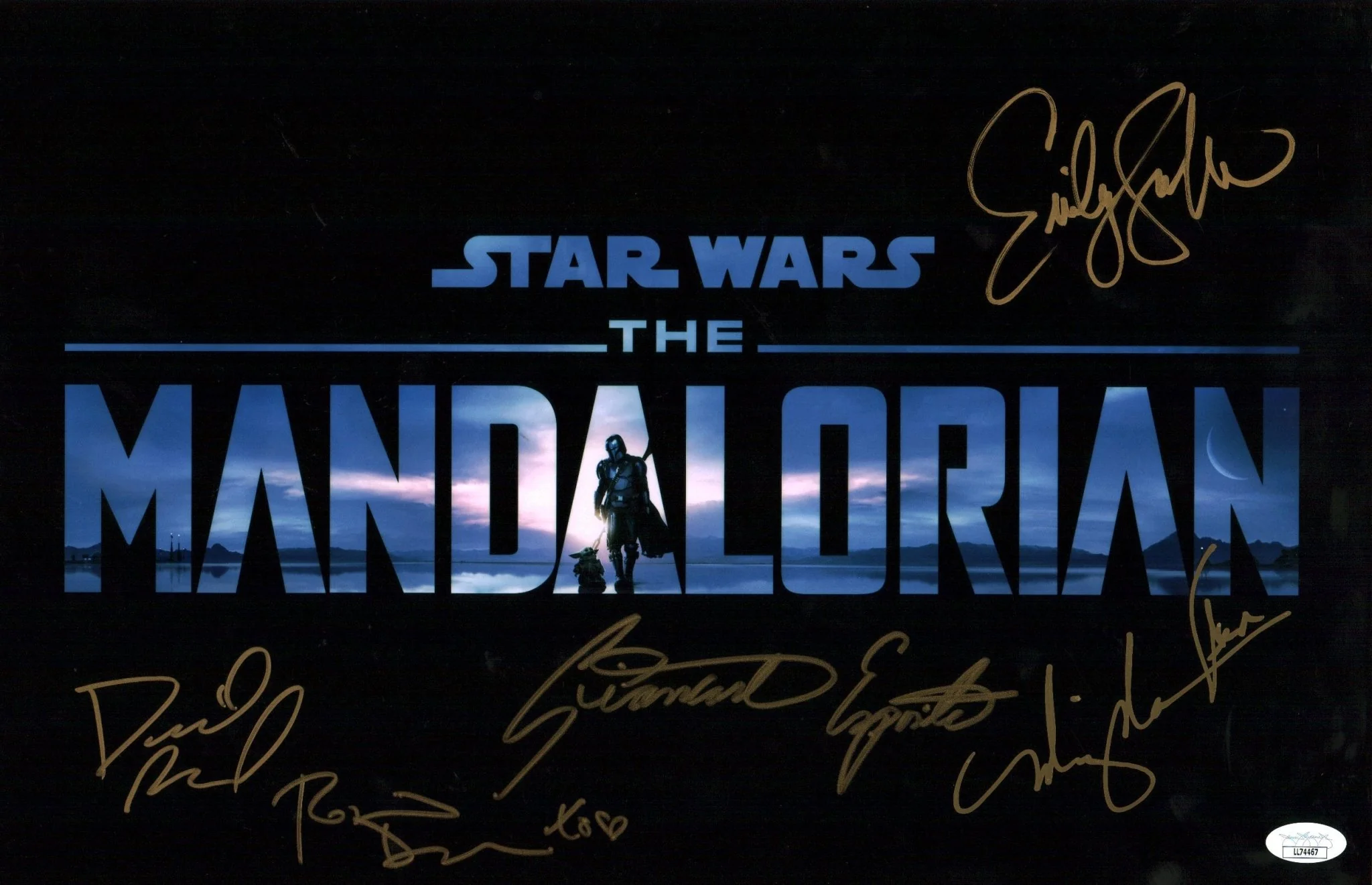 Star Wars The Mandalorian 11x17 Photo Poster Signed Autograph Acord Dawson Esposito Swallow Wen JSA Certified Autograph - Image 5