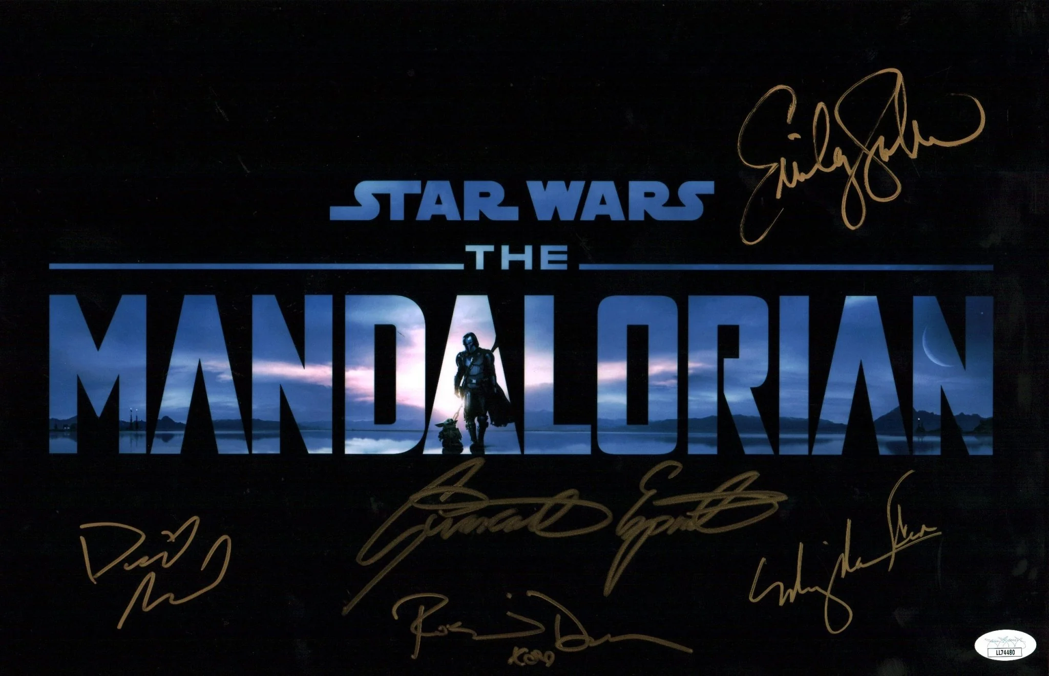 Star Wars The Mandalorian 11x17 Photo Poster Signed Autograph Acord Dawson Esposito Swallow Wen JSA Certified Autograph - Image 7
