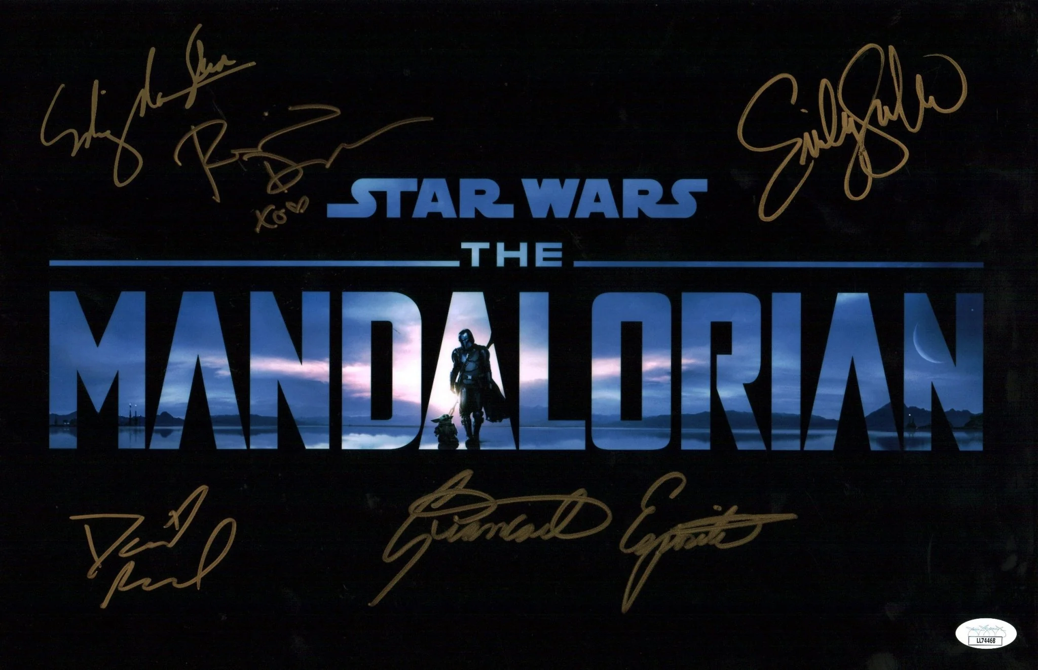Star Wars The Mandalorian 11x17 Photo Poster Signed Autograph Acord Dawson Esposito Swallow Wen JSA Certified Autograph - Image 9