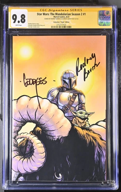 Star Wars The Mandalorian Season 2 #1 Marvel Comics CGC Signature Series 9.8 Signed Barnes, Jeanty - Image 4
