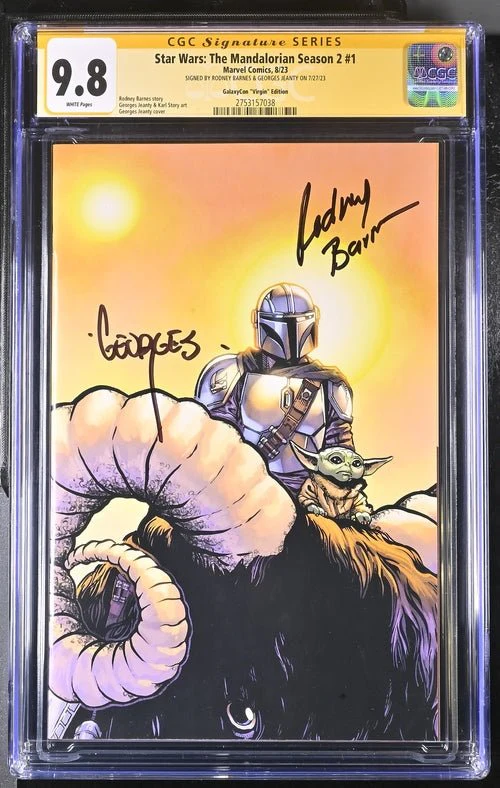 Star Wars The Mandalorian Season 2 #1 Marvel Comics CGC Signature Series 9.8 Signed Barnes, Jeanty - Image 6