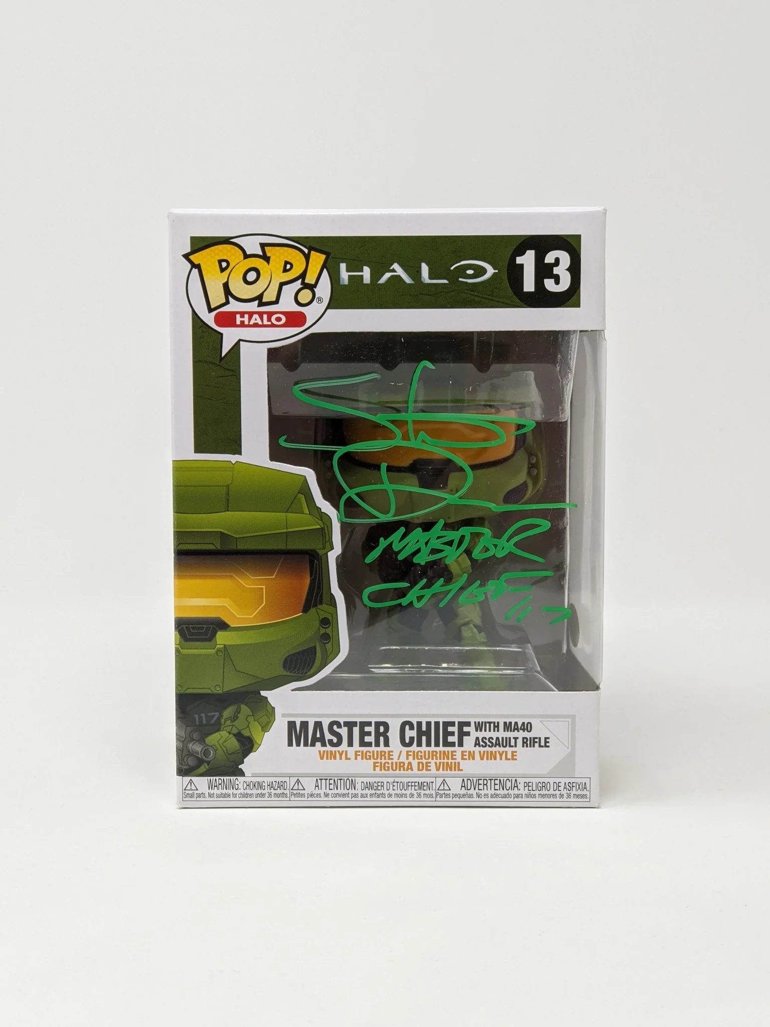 Steve Downes Halo Master Chief MA40 Assault Rifle #13 Signed Funko Pop JSA Certified Autograph - Image 4