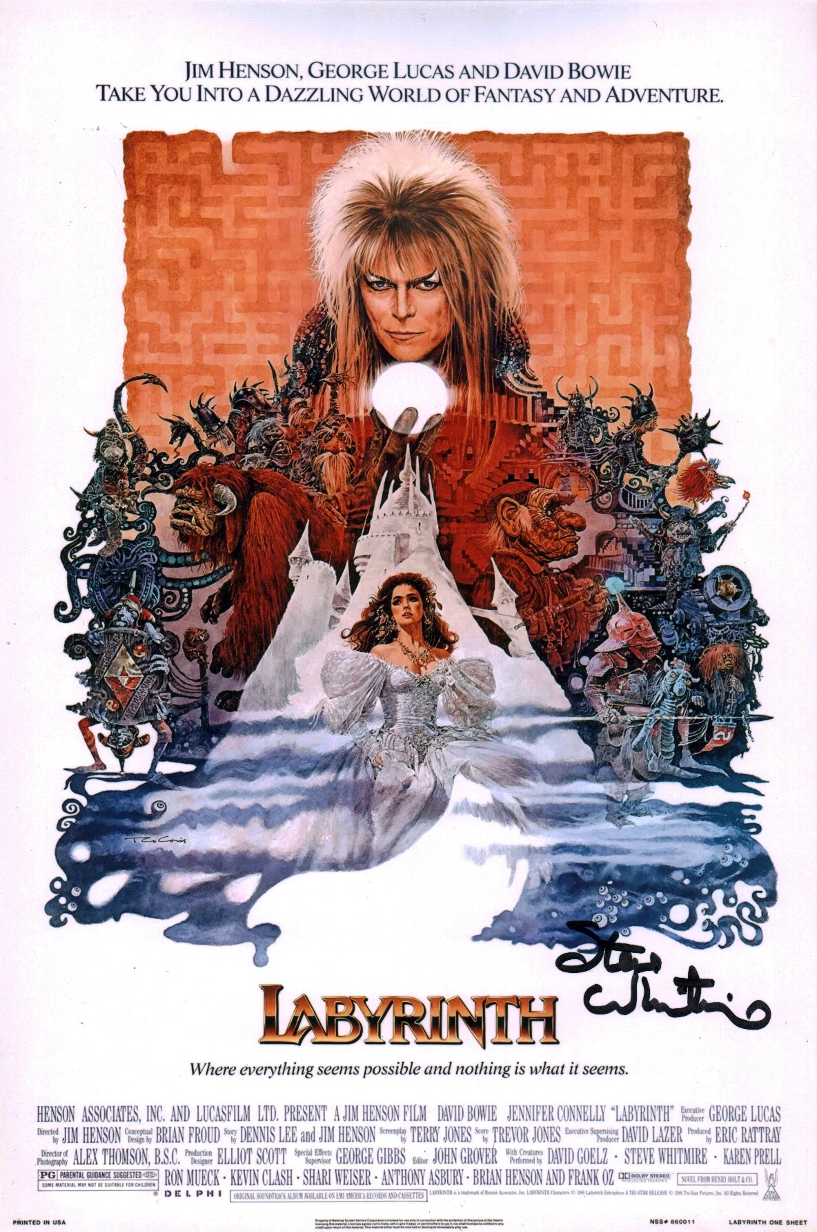Steve Whitmire Labryinth 8x12 Signed Photo JSA Certified Autograph