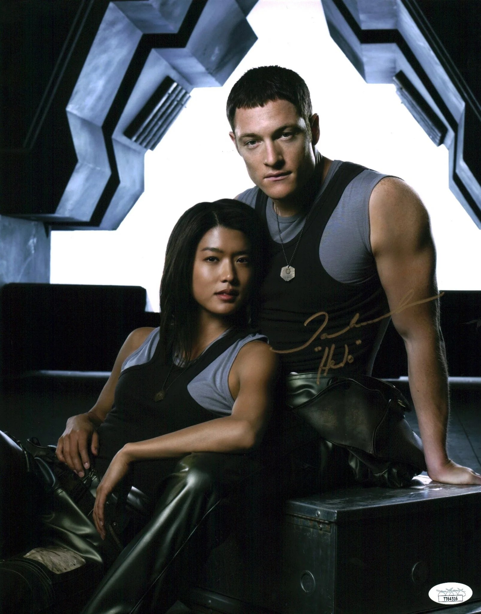 Tahmoh Penikett Battlestar Galactica 11x14 Photo Poster Signed JSA Certified Autograph
