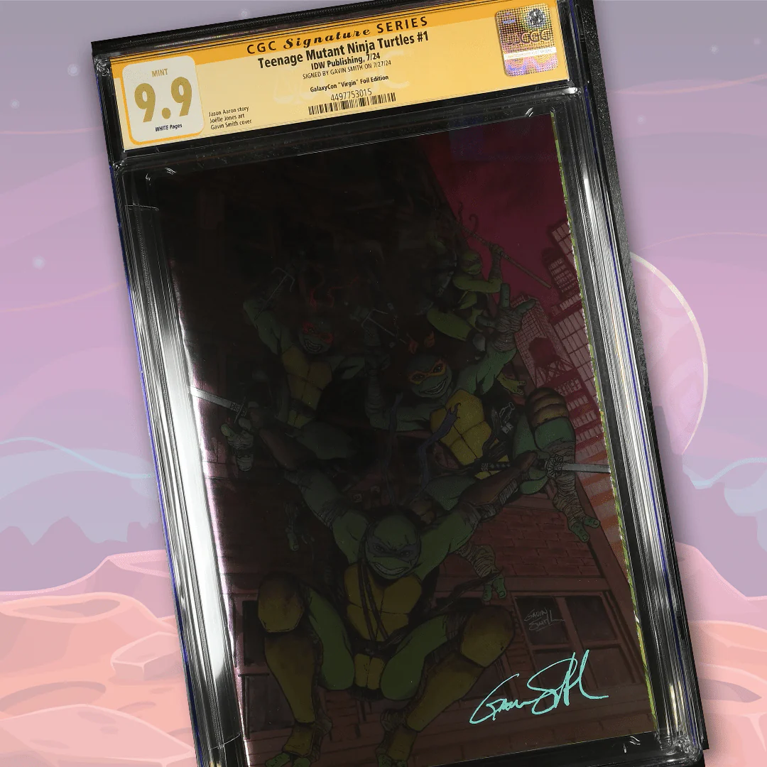 Teenage Mutant Ninja Turtles 2024 #1 Foil Cover B GalaxyCon Exclusive CGC Signature Series 9.9 Signed by Gavin Smith