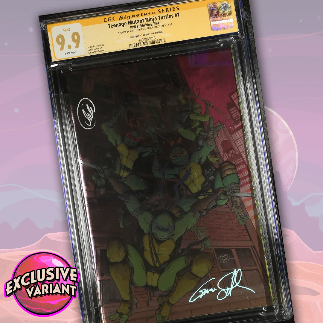 Teenage Mutant Ninja Turtles 2024 #1 Foil Virgin GalaxyCon Exclusive CGC Signature Series 9.9 Signed by Joelle Jones, Gavin Smith