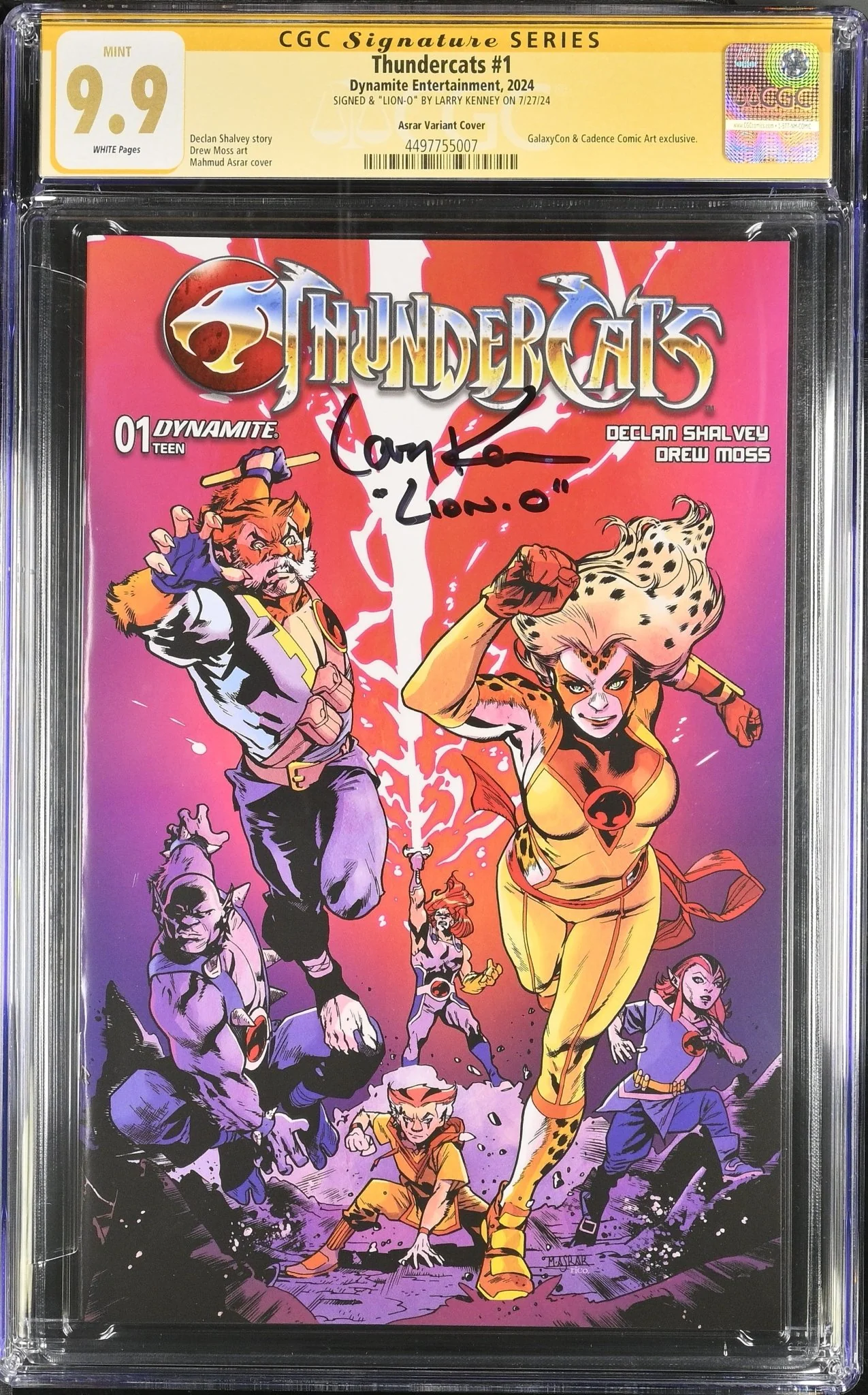 Thundercats #1 Asrar Variant Cover GalaxyCon Exclusive CGC Signature Series 9.9 Signed Larry Kenney - Image 2