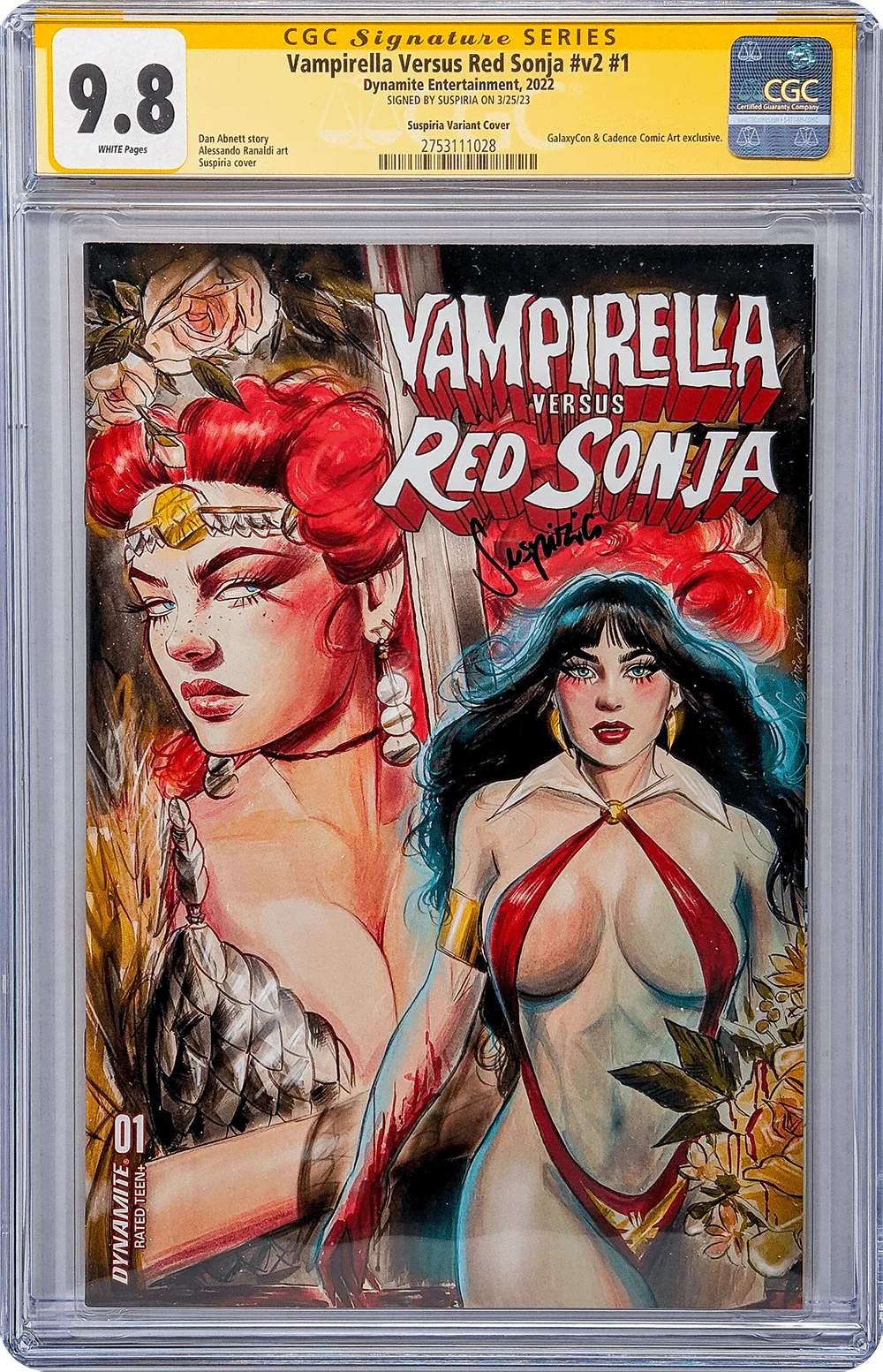 Vampirella Vs. Red Sonja #v2 #1 GalaxyCon Variant CGC Signature Series 9.8 Signed Suspiria - Image 10