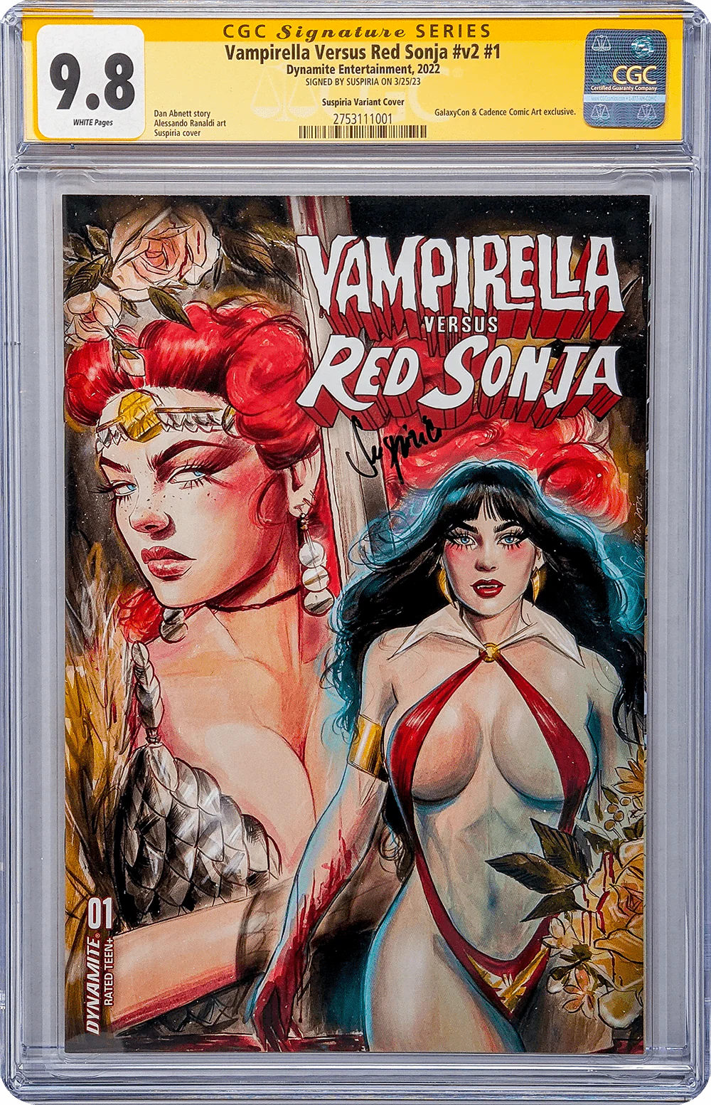 Vampirella Vs. Red Sonja #v2 #1 GalaxyCon Variant CGC Signature Series 9.8 Signed Suspiria - Image 14